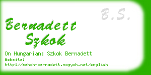 bernadett szkok business card